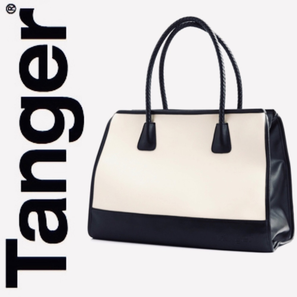 Tanger Tote in Black and Cream